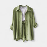 Dvoudílná letní souprava topu a šortek