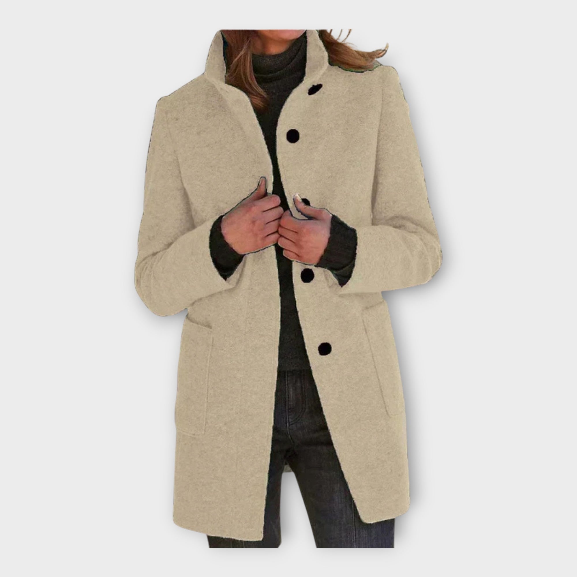 Elegantní kabát s nadčasovým střihem