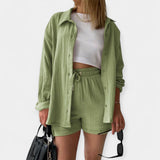 Dvoudílná letní souprava topu a šortek