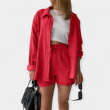 Dvoudílná letní souprava topu a šortek