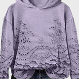 Mikina s kapucí z krajky zelené louky