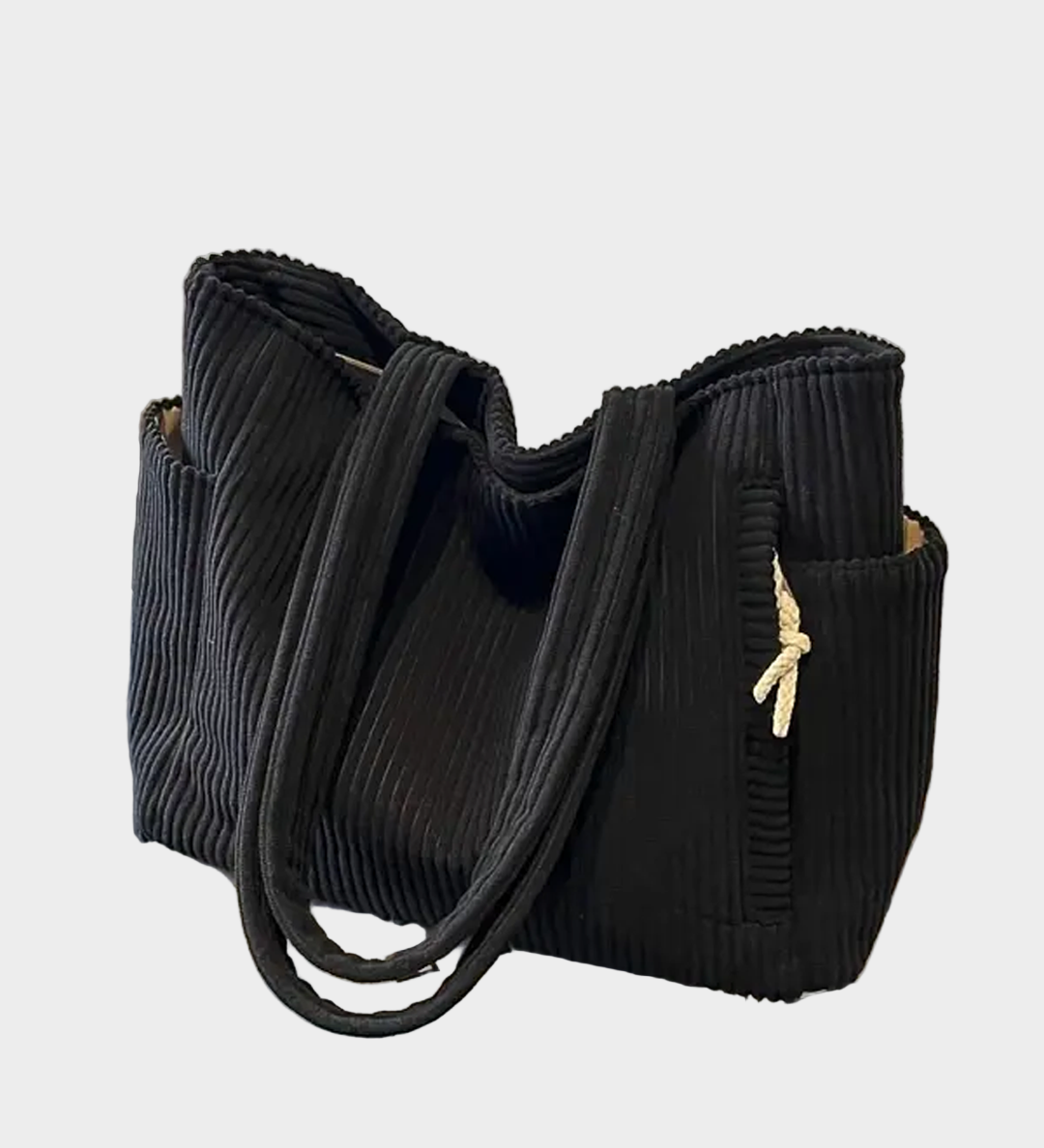 Pletená Taška Přes Rameno s Detailním Šňůrkovým Vzorem a Moderním Designem