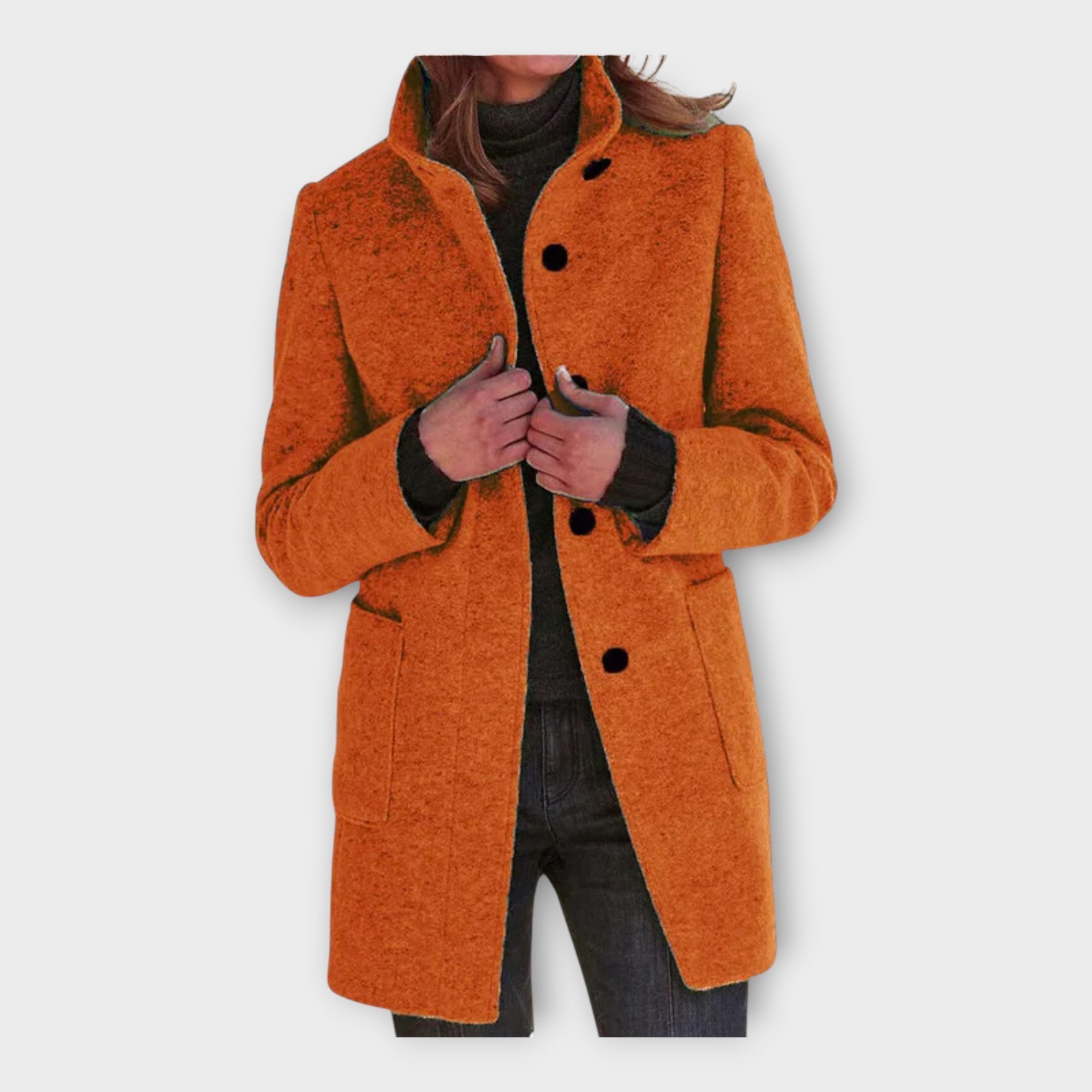 Elegantní kabát s nadčasovým střihem