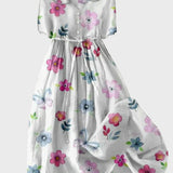 Šaty s jarními květinami