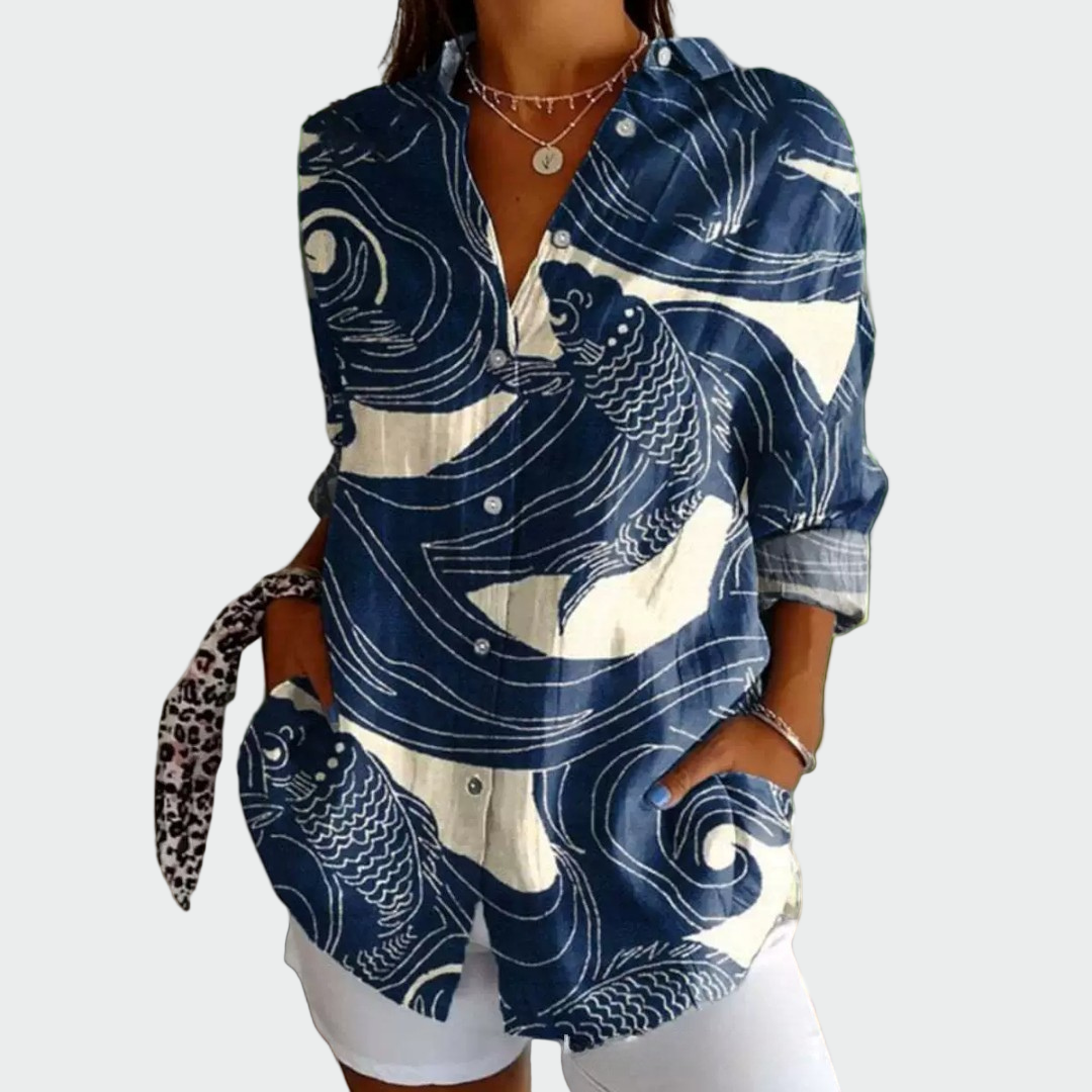 Stylová blůza s květinovým vzorem