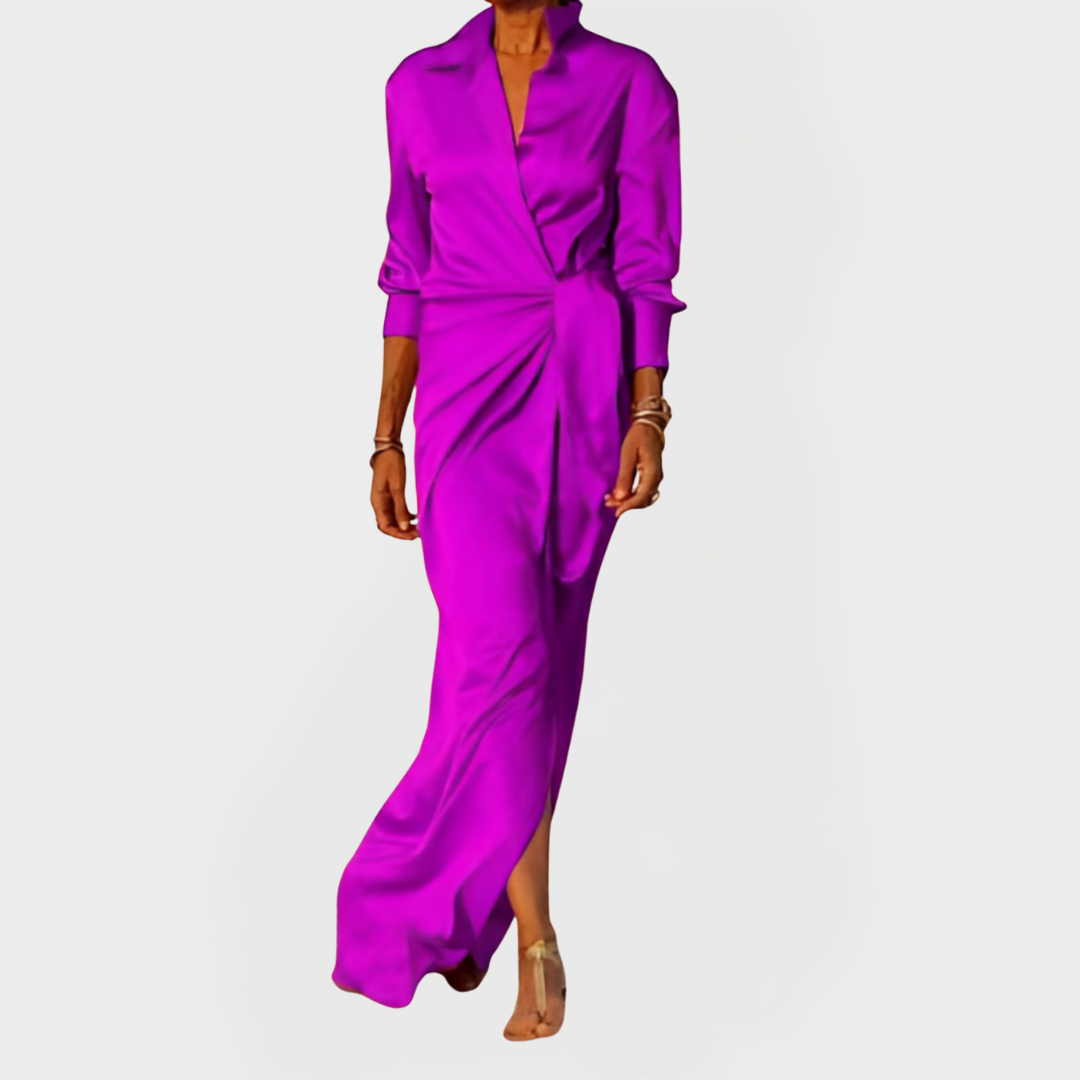 Dlouhé šaty pro slavnostní příležitosti s mašlí