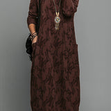 Cassie | Ležérní zimní šaty s kulatým výstřihem