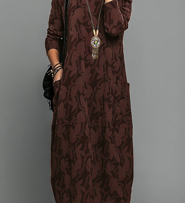 Cassie | Ležérní zimní šaty s kulatým výstřihem