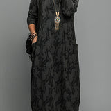 Cassie | Ležérní zimní šaty s kulatým výstřihem