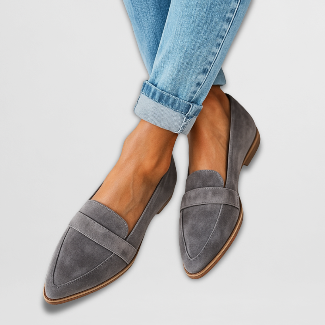 Nadia - Sued Loafers
