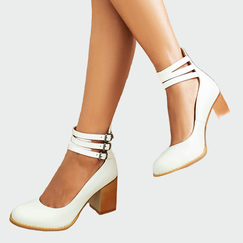 Káa™ | Elegantní sandály s širokým podpatkem