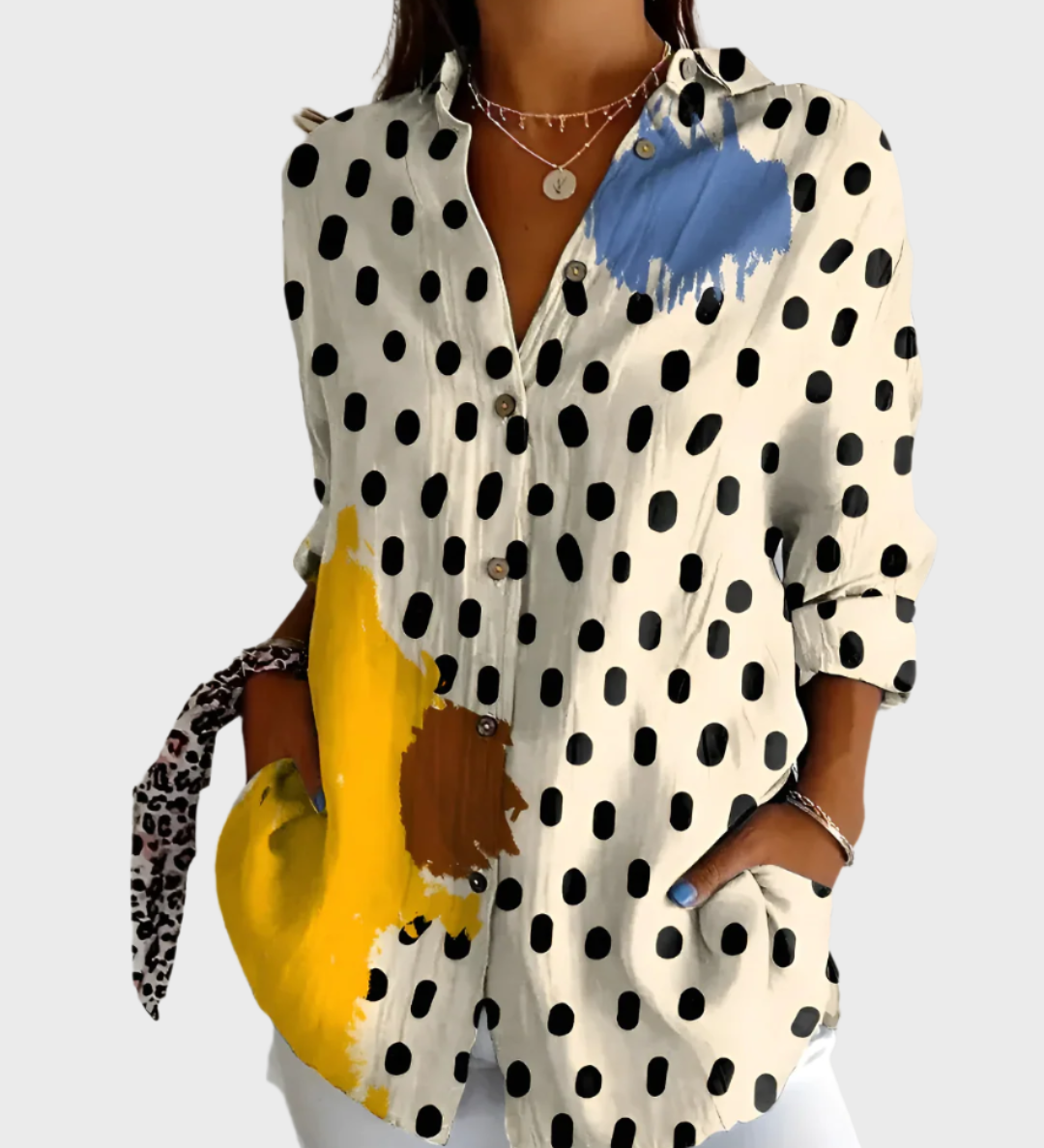 Bavlněná halenka s květinovým vzorem