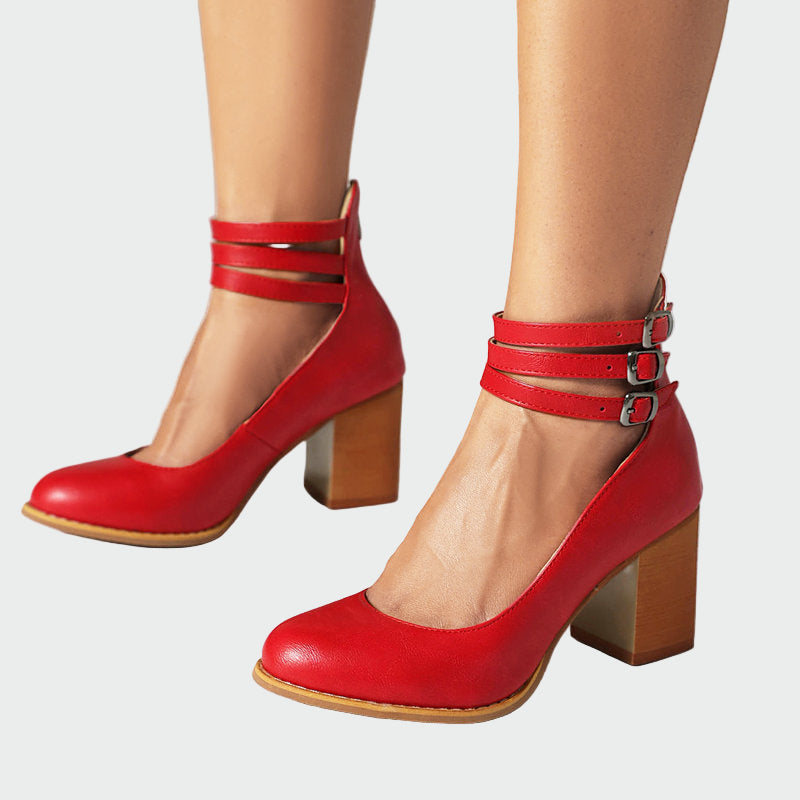 Káa™ | Elegantní sandály s širokým podpatkem