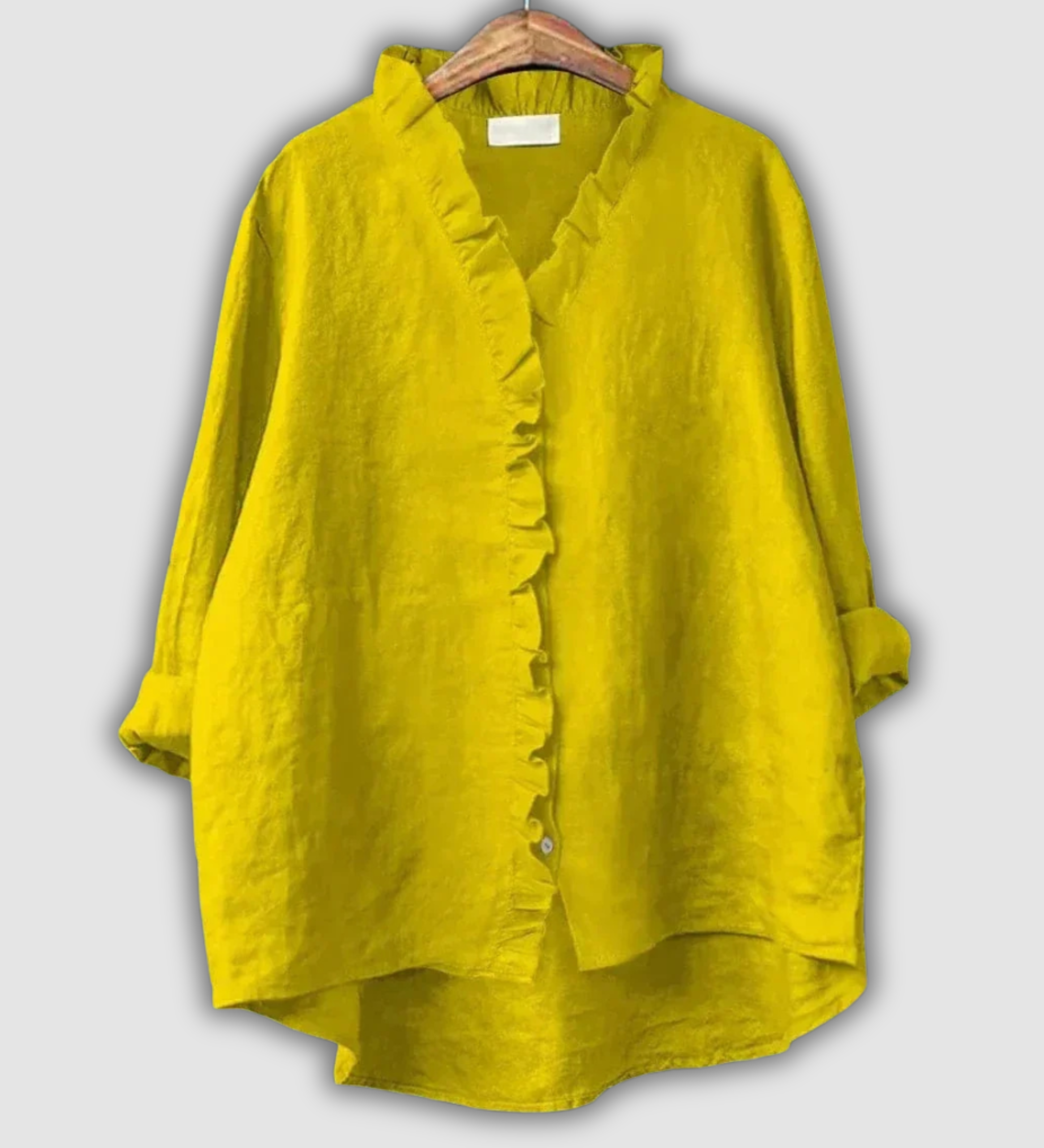 Lněná blůza hnědá klid