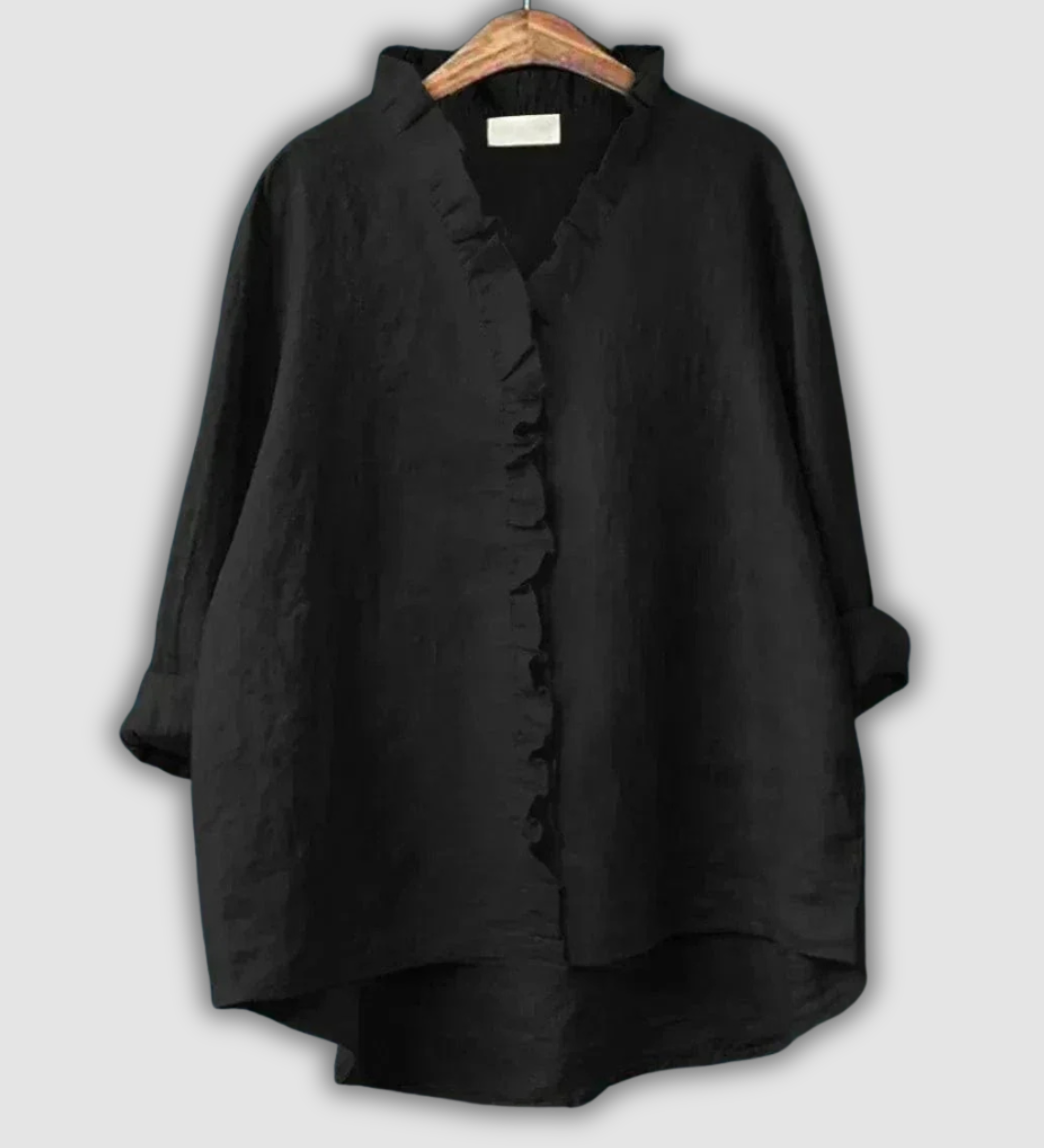 Lněná blůza hnědá klid