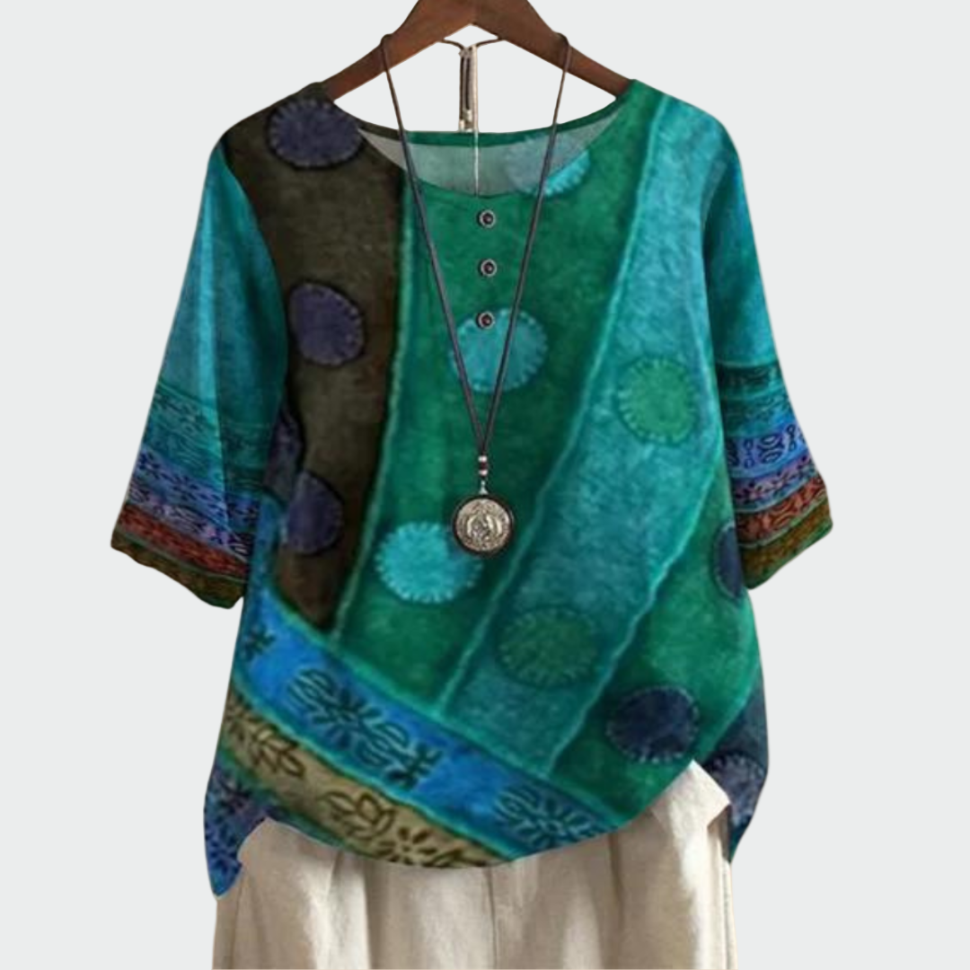 Měkké tričko s uměleckým vzorem