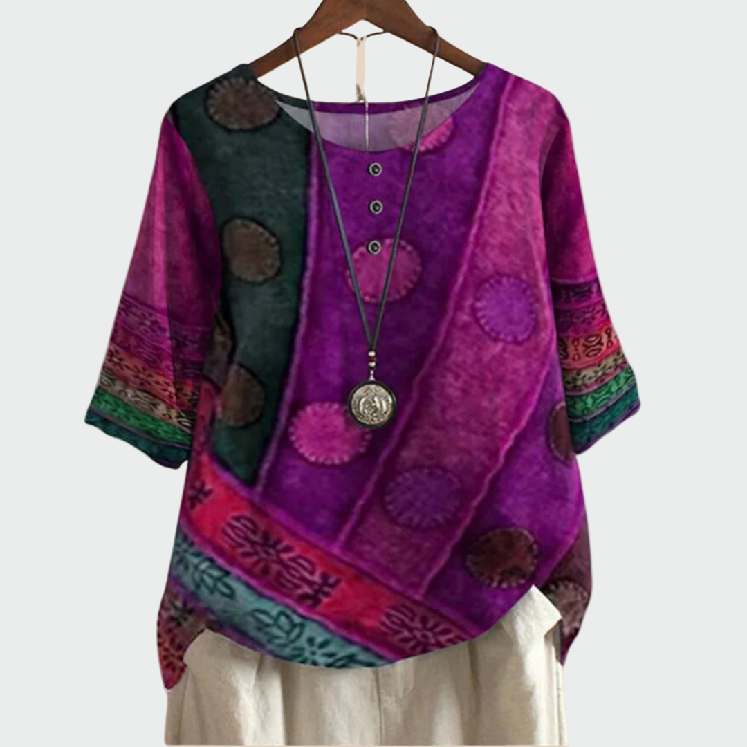 Měkké tričko s uměleckým vzorem