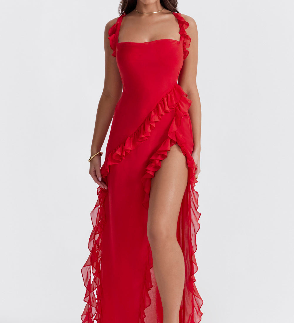 Meissa | Šaty s asymetrickými volány