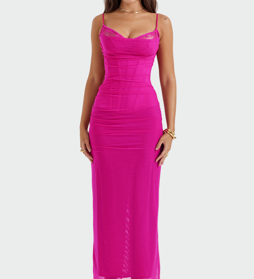 Aouri | Šaty z tylu s drapérií