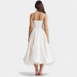 Midi Šaty s Průhledným Tulle