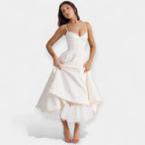 Midi Šaty s Průhledným Tulle