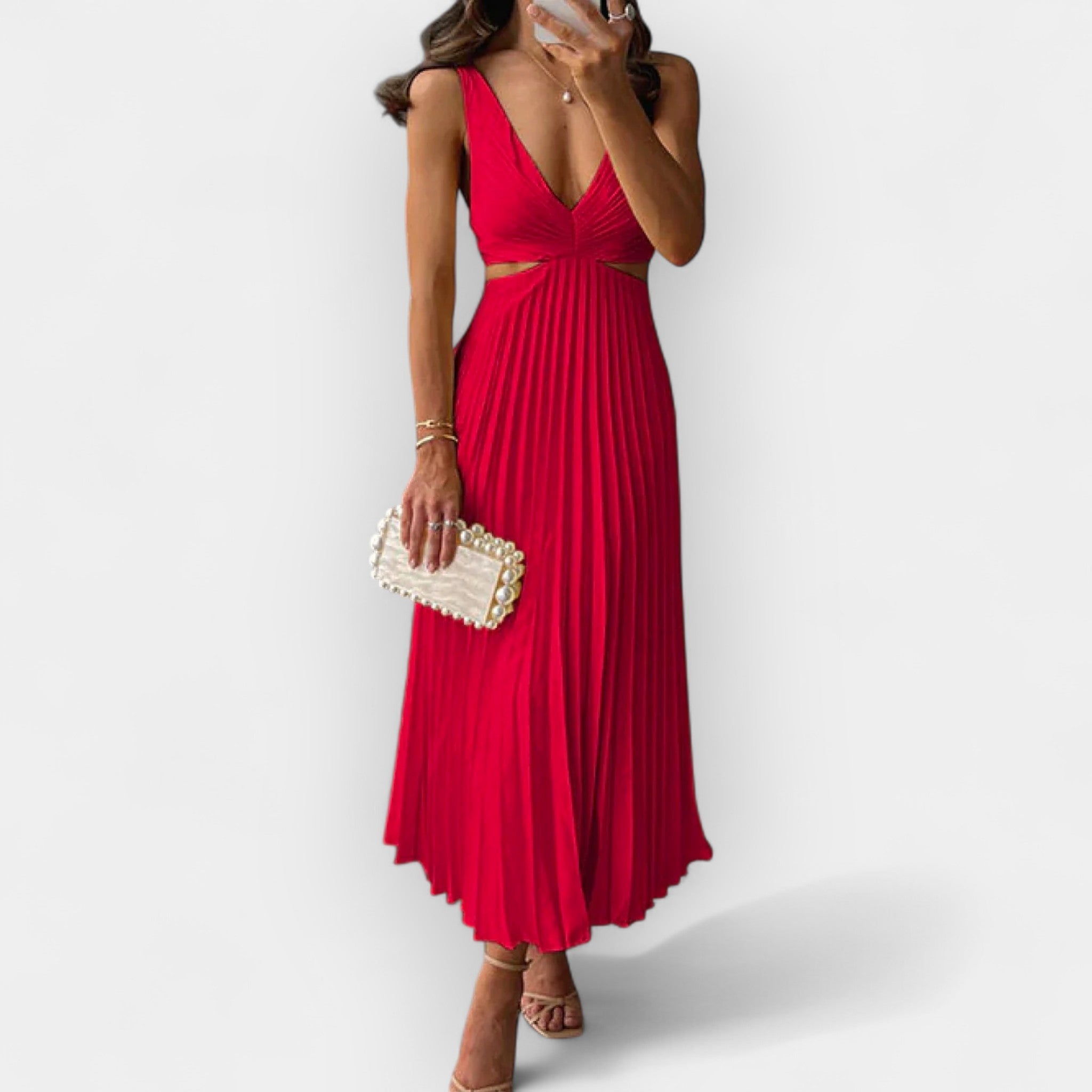 Midi šaty ze saténu