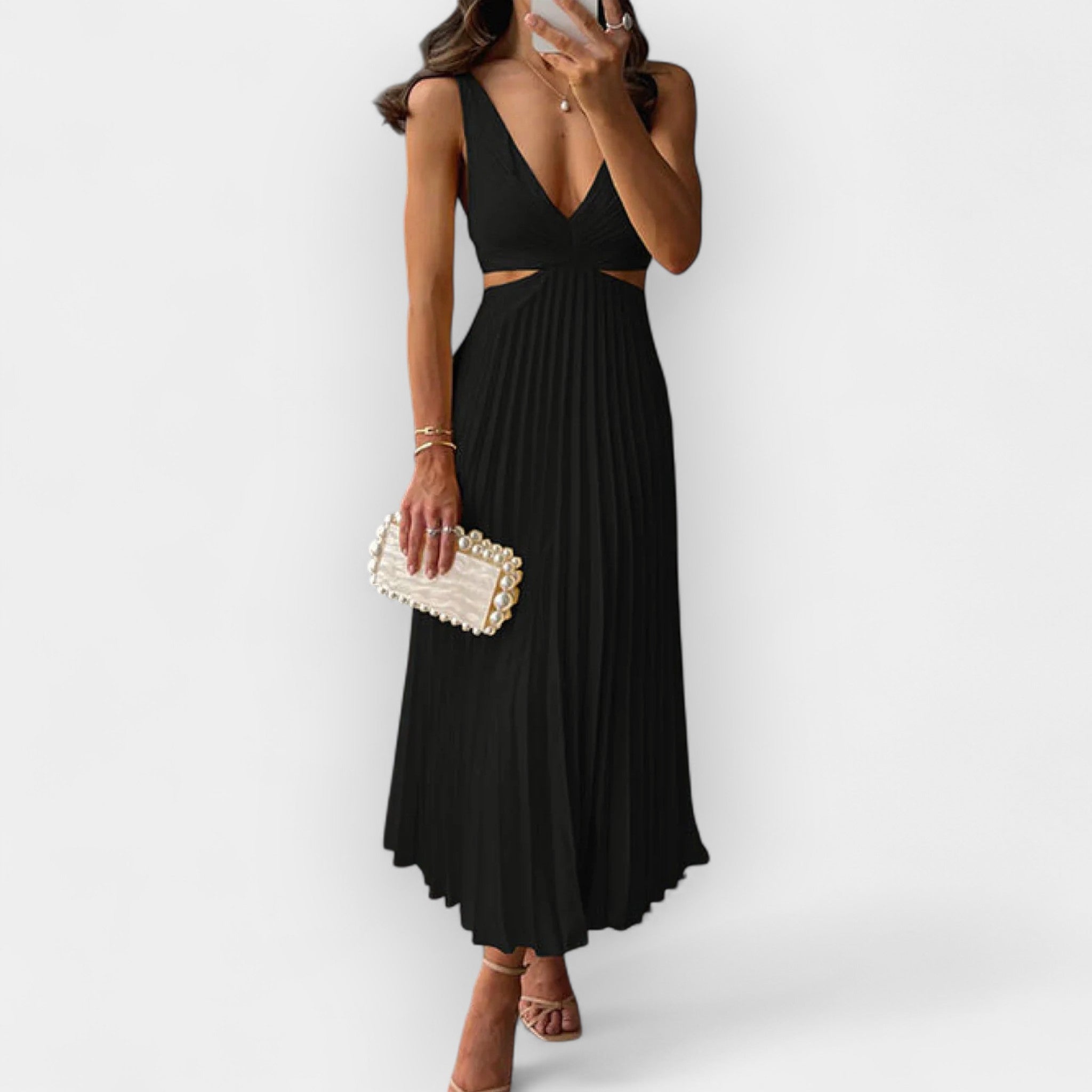 Midi šaty ze saténu