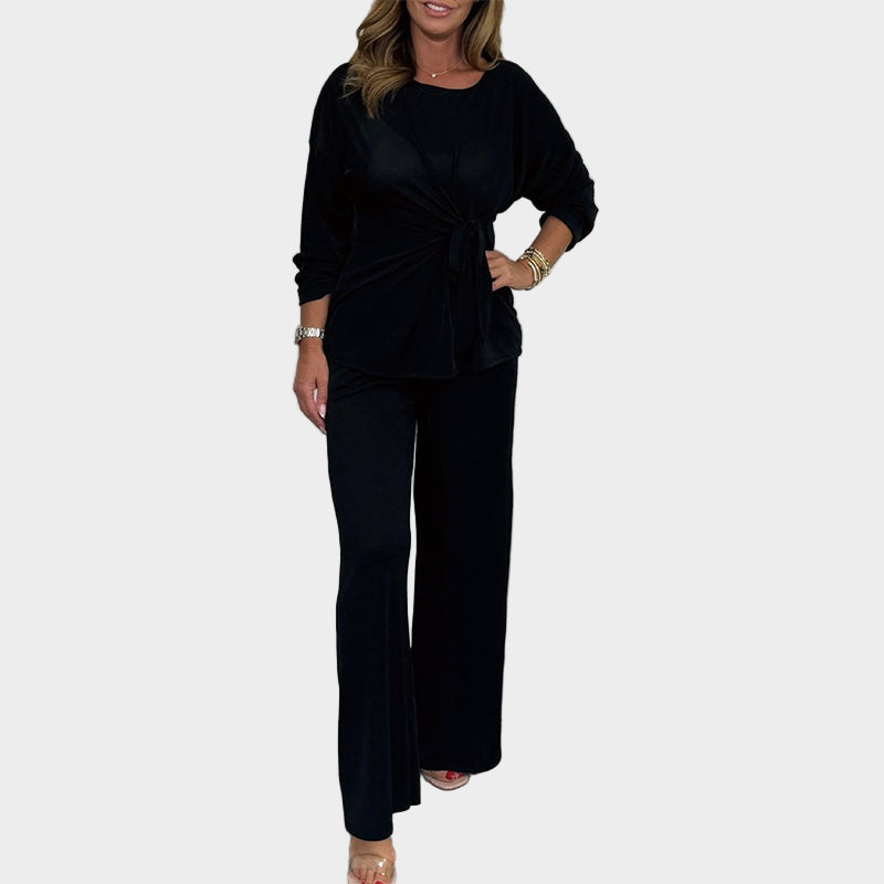 Dámská měkká sada 2 kusů s dlouhými rukávy a pohodlným střihem